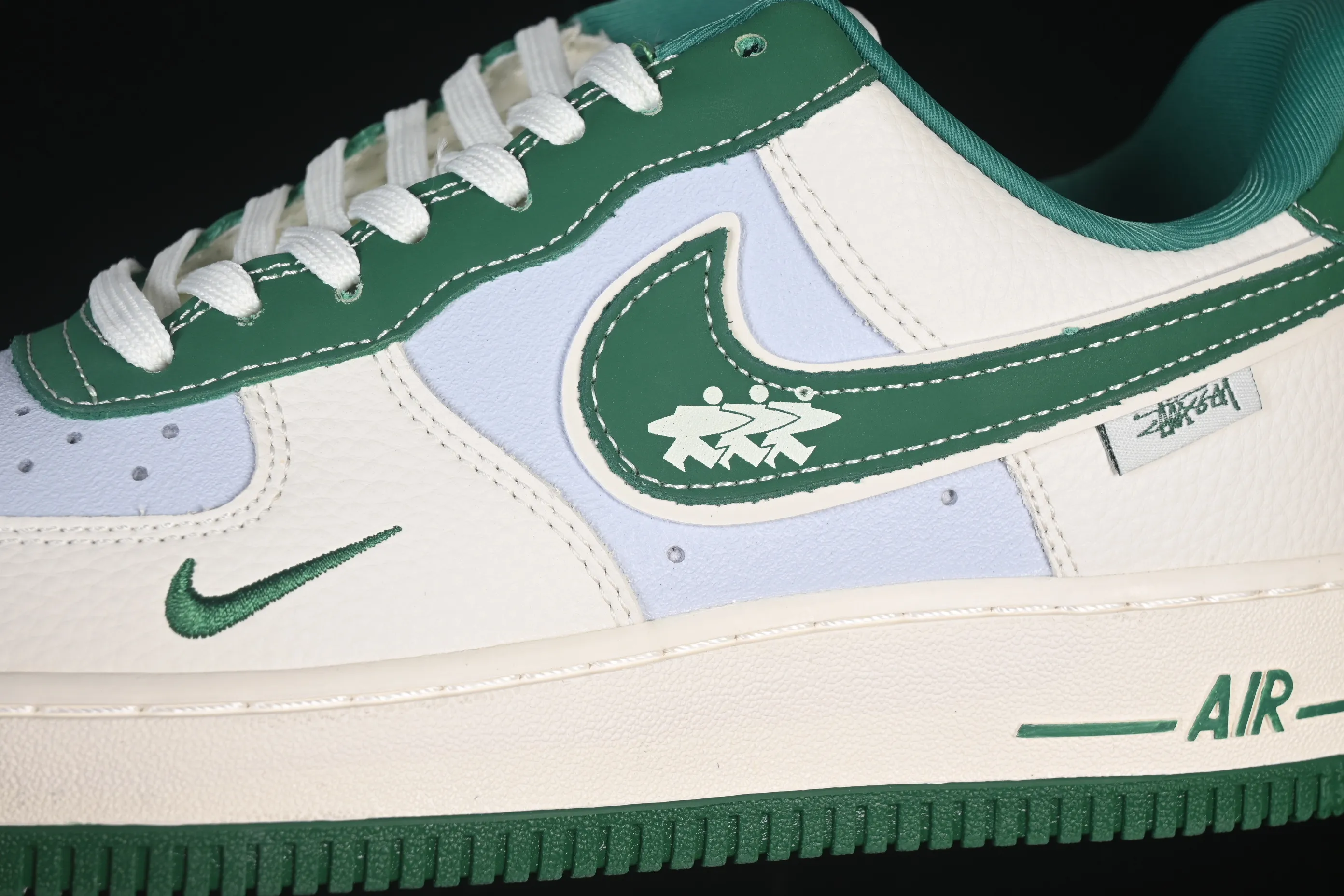 All categories Nk Air Force 1 Air Force series Nk Air Force 1 Low Air Force low-top Nike Air Force 1'07 Low Stusi co-branded beige and green hook Air Force 1 low-top casual sneakers DD1982-305